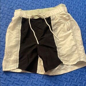 Free people Black and White Colorblock Shorts